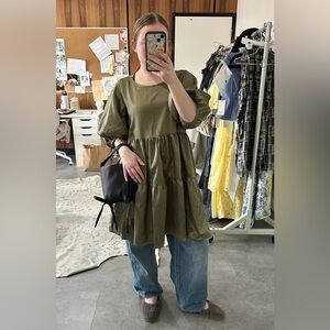 New with tags A Bronze Age Nati dress is croc taffeta